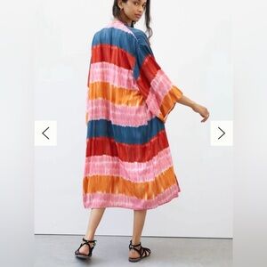 Colorful Striped Women's kimono oversized boho anthro style colorful Bohemian